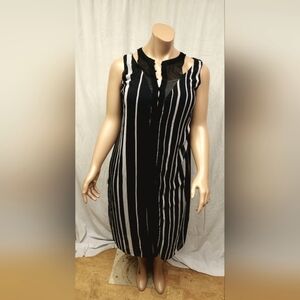 Chiffon button front maxi dress